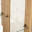 Vitrine 2 portes avec tablettes réglables et - Présentant vos articles, le dossier en miroir Oak Curio illuminé s'adapte à toute pièce,-121304009