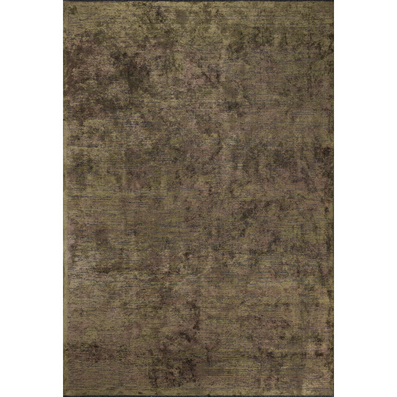 Brown/Gray Abstract Luxury Area Rug, Rectangle 7'10" x 11'2"
