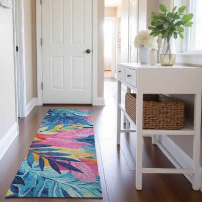 Tapis floral de qualité supérieure lavable à la machine Elize AMF1493