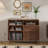 Twanna Record Player Stand With Two Sliding Doors For Record Storage, Record Player Table , Turntable Stand For Living Room, Bedroom-1760522106