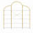 74.8 Inch 5 Tiers Office Bookcase Bookshelf, Display Shelf With Round Top, X Bar Gold Frame