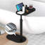 Table d'appoint en bambou avec plateau réglable et base en métal-108647345