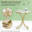Table d'appoint pour canapé polyvalente, table de bout ronde chic, table basse étroite