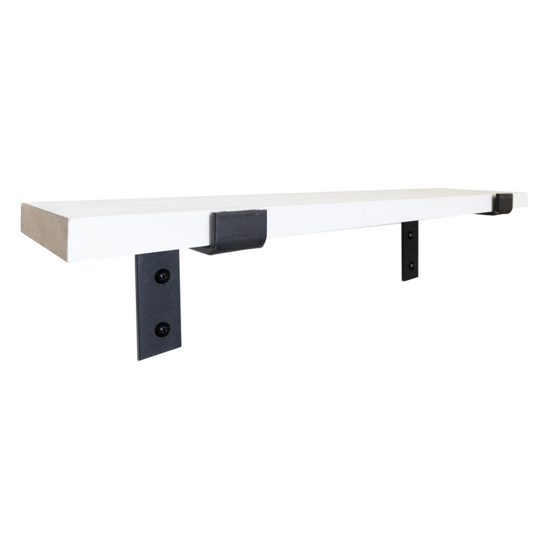 Tablette en bois de peuplier massif, H 1 po x l 39 po x P 4,5 po, White
