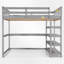 Lit mezzanine avec bureau intégré et tablettes-113752952-113752948