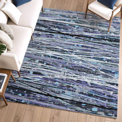 Premium Machine Washable Mayfield AMF2126 Striped Rug