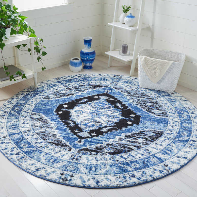 Tapis rétro performance Sud-Ouest Hamadan, Rond 6 pi 7 po
