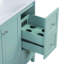 Meuble-lavabo moderne simple avec lavabo, chargement USB, 2 portes et 3 tiroirs-1292038757