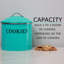 Boîte à biscuits rétro - grande, hermétique, bocal à biscuits turquoise avec couvercle pour comptoir de cuisine et cadeaux