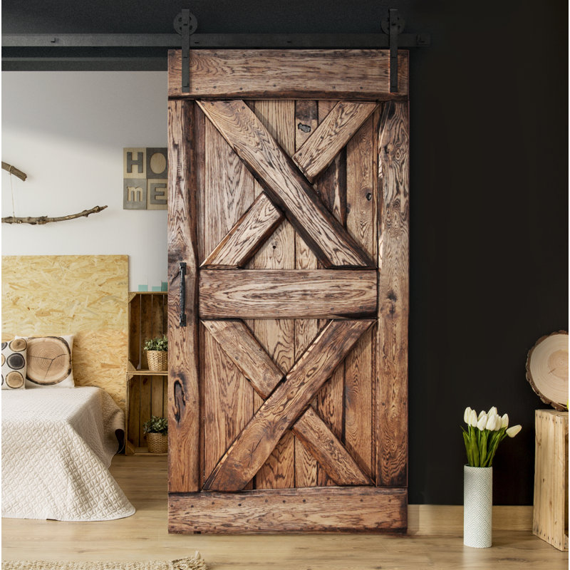 Solid Oak Sliding Door Primed, 210 H x 100 W x 4 D