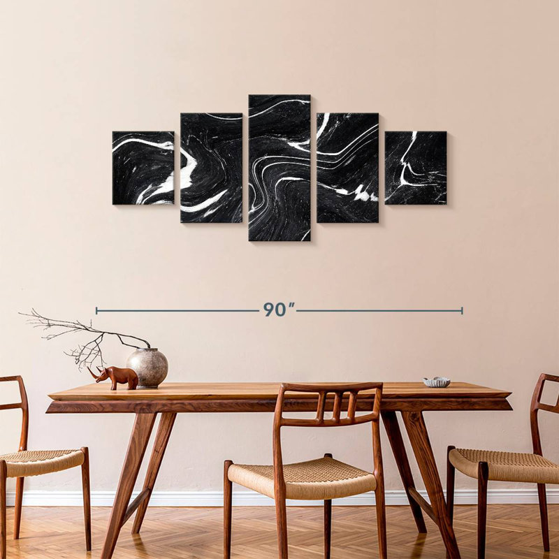Black Flow, 36" H x 80" W