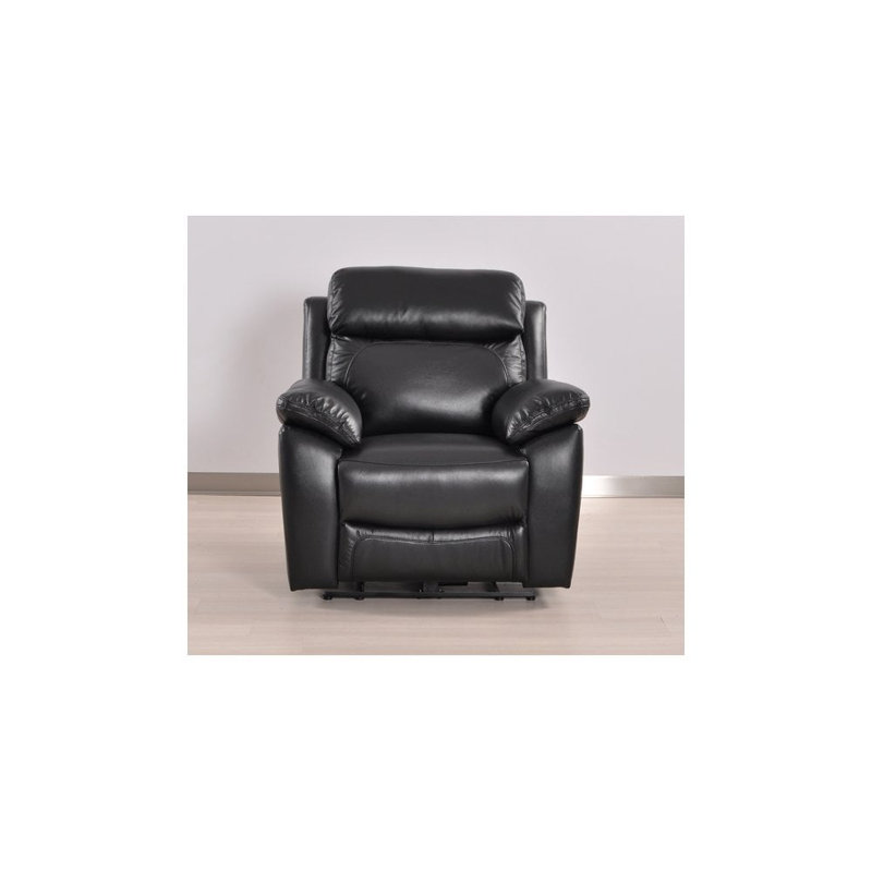 Cesiro Genuine Leather Electric Power Recliner Armchair, Black