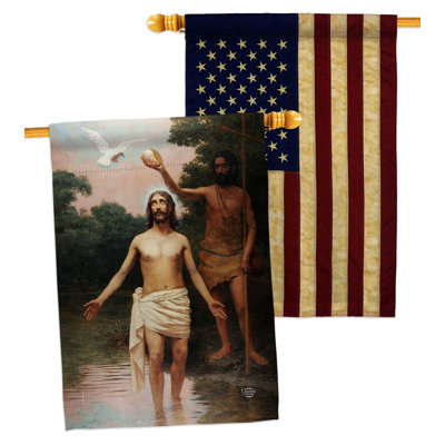 Drapeau de maison en polyester 40 x 28 po à 2 côtés