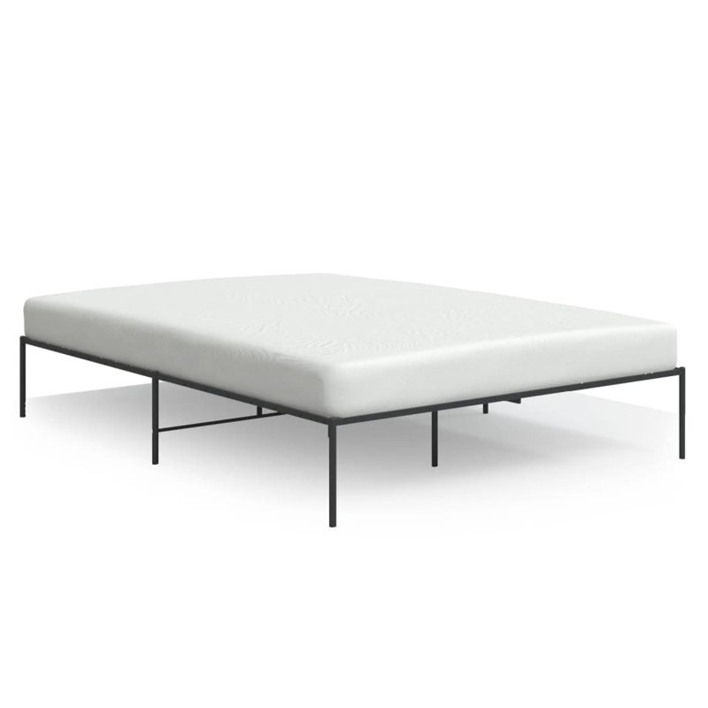 Marlton Metal Bed Frame, Heavy-Duty, No Mattress, Black, Queen