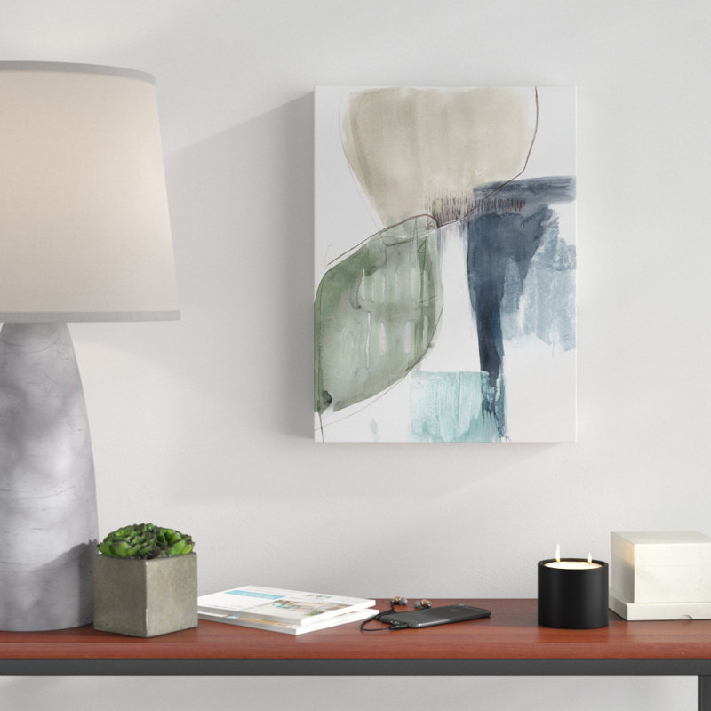 « verdoyant dividement i », peinture sur toile tendue, H 19 po x l 14 po x P 2 po