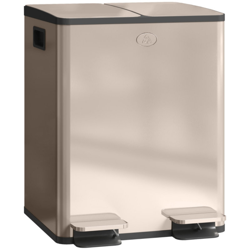 Stainless Steel Kitchen Trash Can, Light Gold