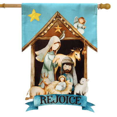 Drapeau de la maison en toile de jute joie