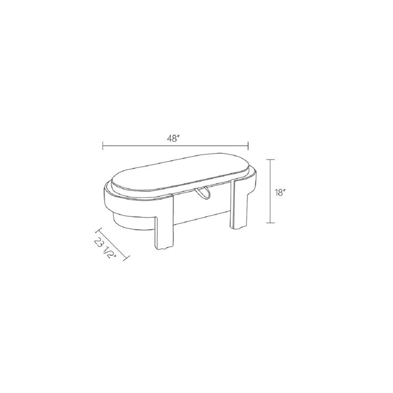 Off-White Calico living room Ottoman