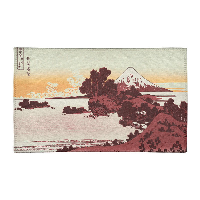 Tapis rouge / orange Shichiri Beach in Sagami, Rectangle 3 pi x 5 pi