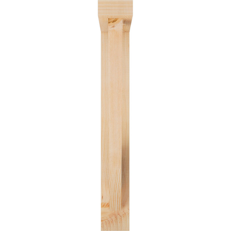 Traditional Block Bracket with Offset Brace, 26 x 18, 3 1/2"W Douglas Fir (Smooth)