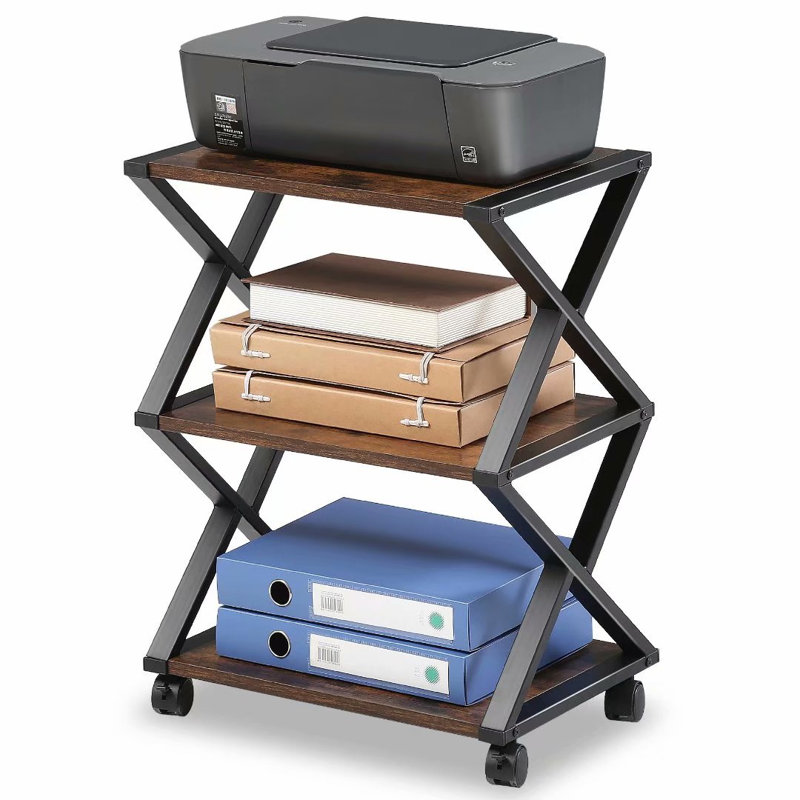 Étagère de rangement en bois / métal pour bureau à 3 niveaux FITUEYES