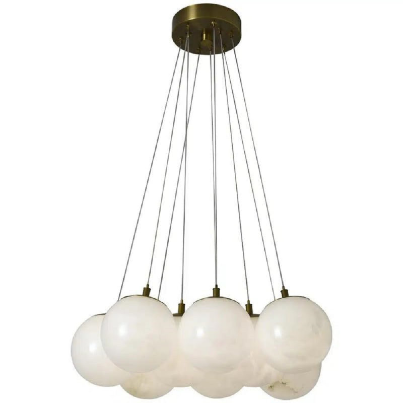 L'art de luxe en marbre espagnol rencontre un éclairage à DEL moderne (9 têtes)