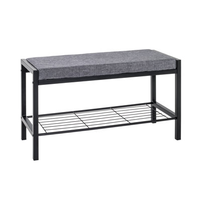 Mickael Polyester Blend Upholstered Storage Bench