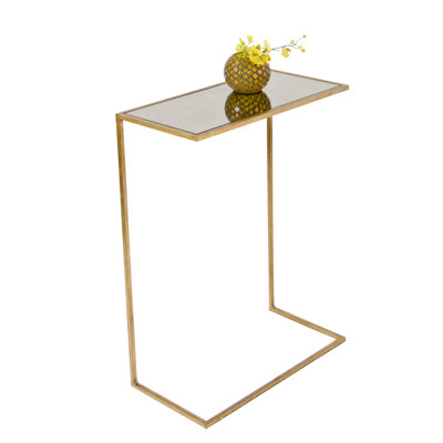 Rico Mirrored Glass Top End Table