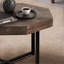 Table basse octogonale en bois avec patchwork de style campagnard 30 pouces