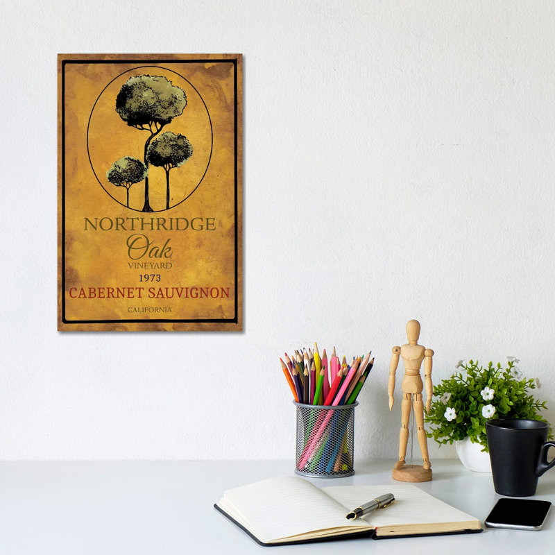 Still Life Wine Label I by Mary Beth Baker - Wrapped Canvas Gallery-Wrapped Canvas Giclée, 20.32 cm H x 30.48 cm W