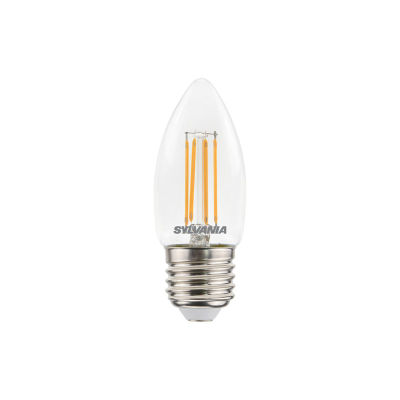 Sylvania ToLEDo RT Candle LED Filament Candle Light Bulb E27 470 Lumens Warm White 2700K Dimmable