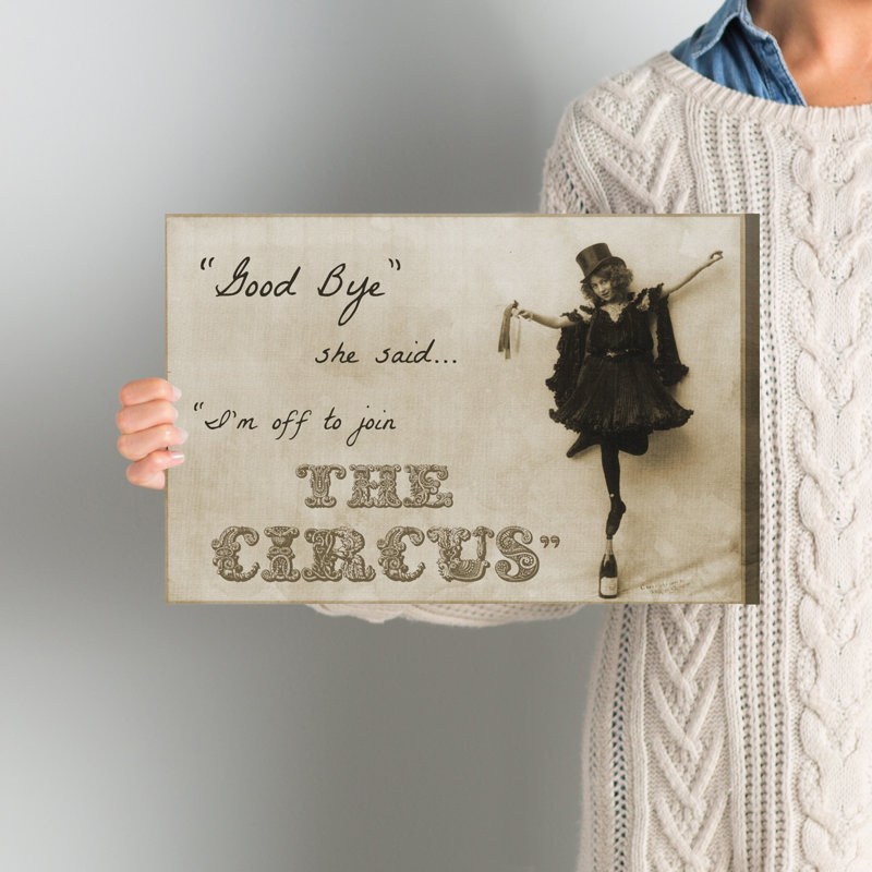 «Joint the Circus», impression sur toile, H 16 po x l 24 po x P 1,5 po