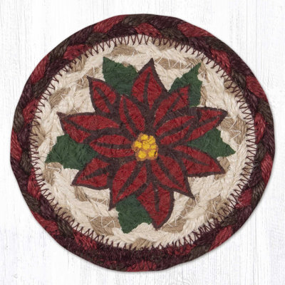  Sous-verre IC-417 imprimé poinsettias 5 po x 5 po