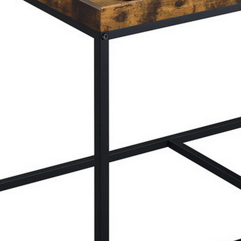 3 tables gigognes avec rangement Ervine, Brun