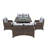 Schwerin Wicker 6 - Person Patio Conversation Set with Cushions