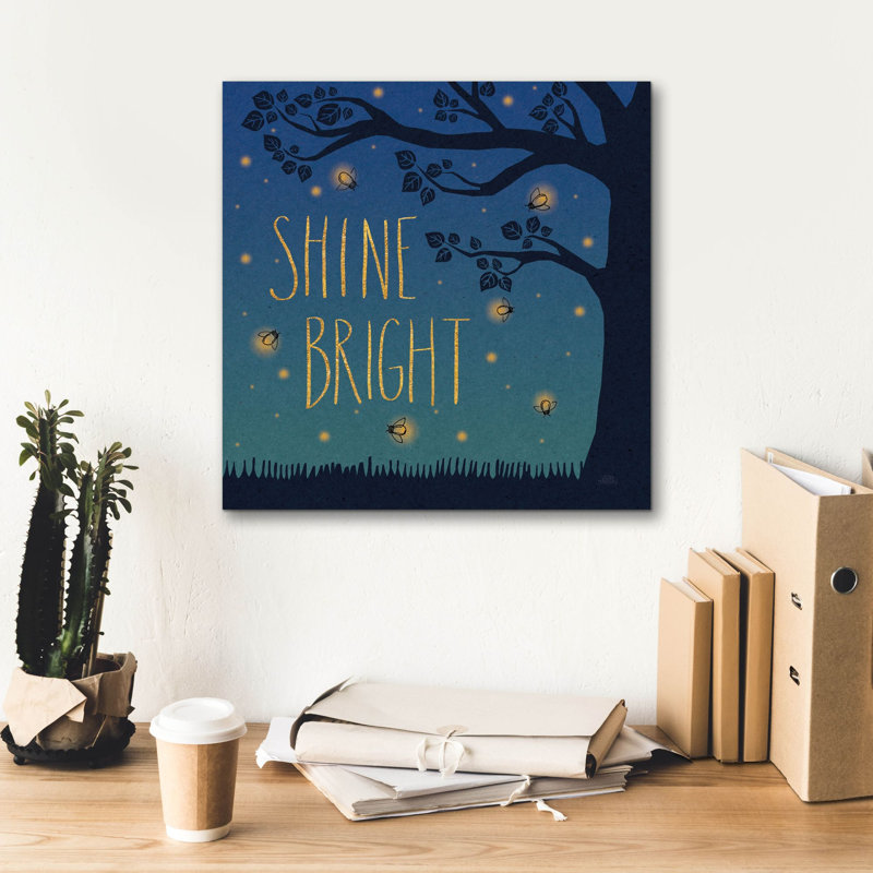  «Harriet Bee» Twilight Fireflies 2 »par Laura Marshall, art mural sur toile, 18 po x 18 po