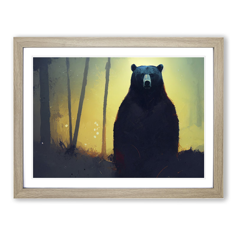 Bear Vol.2 - Framed Print, Oak