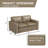 Latitude Run® Caro Leather Upholstered Loveseat-128681363