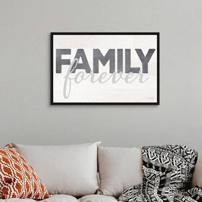 Reproduction d’art textuel sur toile, "Family Forever" par Marla Rae