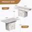Table de salle à manger pliante en bois de 47 po avec support de rangement et armoire, table d'entrée amovible à 6 roulettes, îlot de cuisine en marbre blanc, table d'appoint et table basse Polyvalente