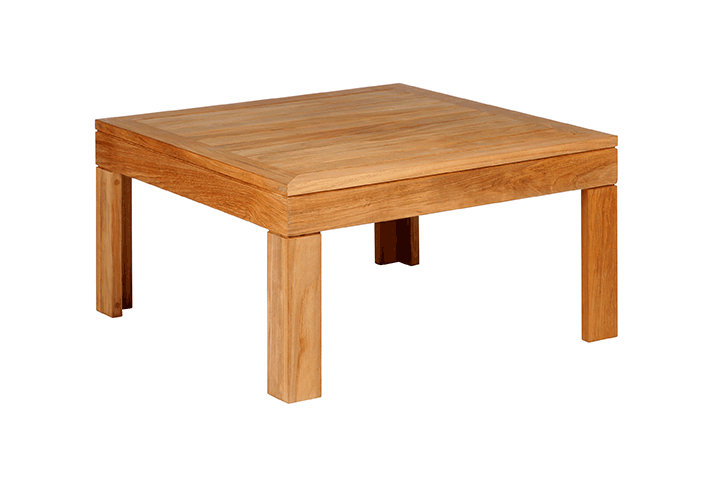 Linear Outdoor Square Teak Coffee Table