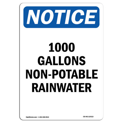 Non Potable Rainwater Sign