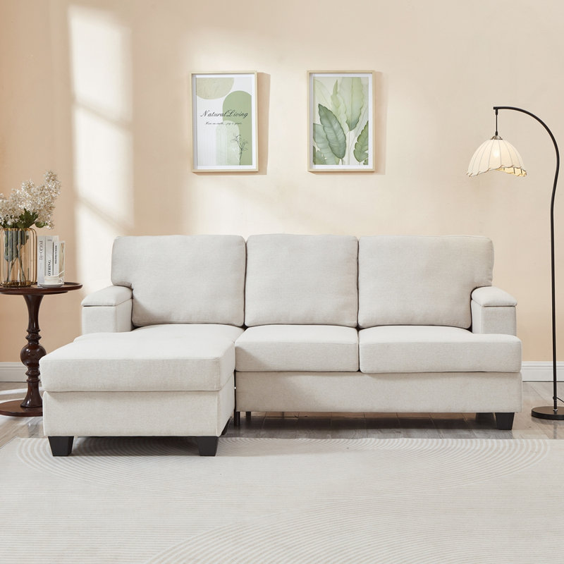 Canapé modulaire confortable avec coussin épais, Beige