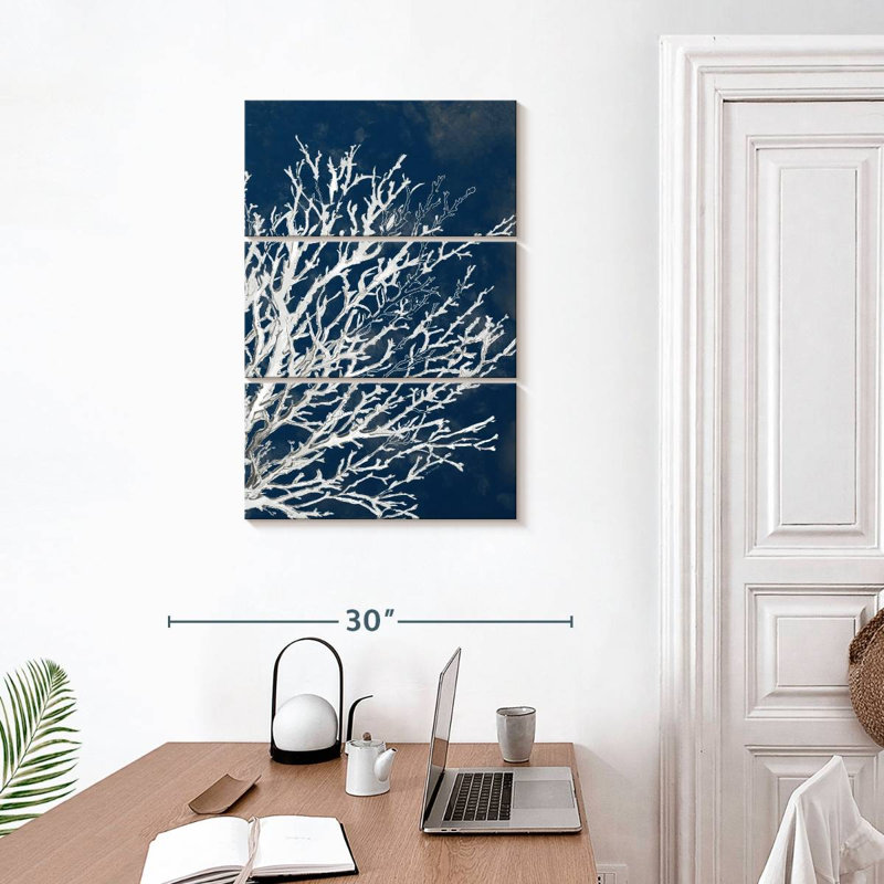 Brampt Navy Coastal Coral II V2, 32" H x 20" W