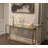 Mirrored Glass Top Metal Console Table