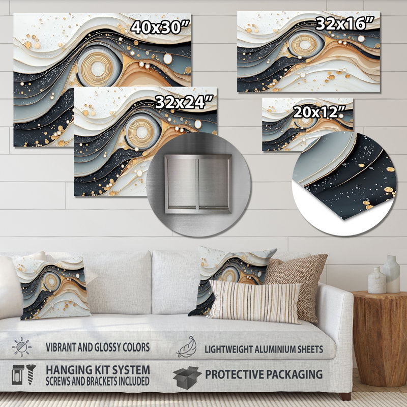 «Minimal Abstract Spiral Soft Convergence III», art mural moderne en métal, spirales abstraites en métal