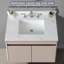 Dessus de meuble-lavabo en marbre, comptoir avec trous de robinet pré-percés, comptoir de salle de bain avec lavabo central encastré rectangulaire et Bianco Carrara Venato