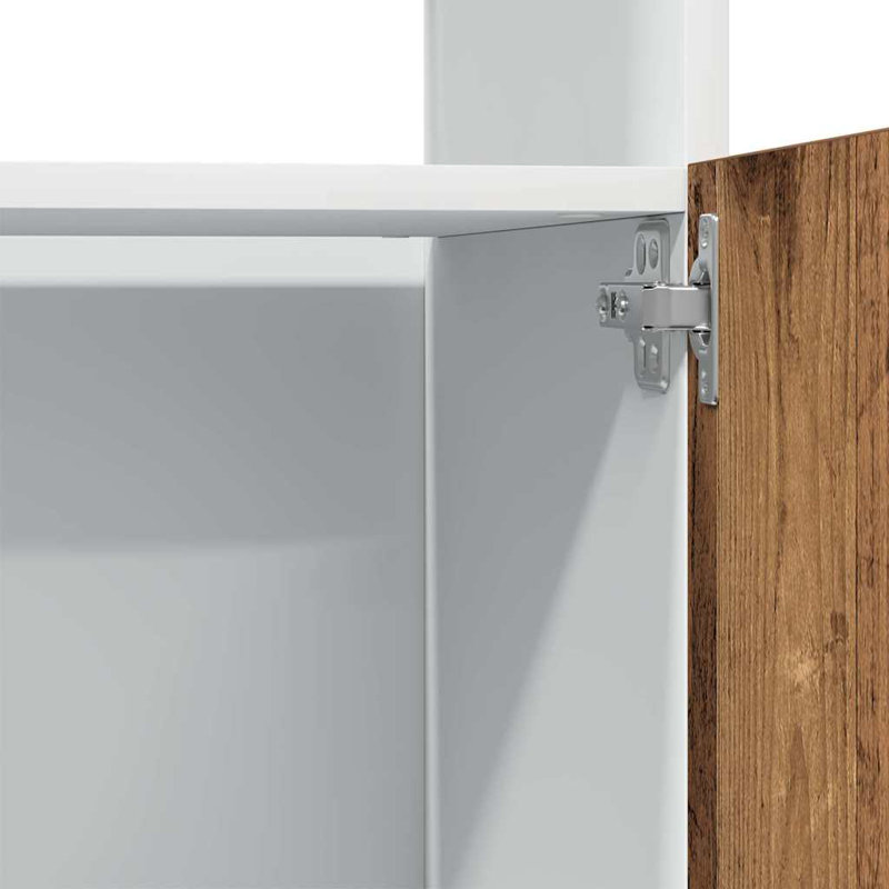 Microwave Cabinet Lyon 60x57x207 cm Engineered Wood, Old Wood