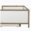 Lit de rangement avec tête de clou décorative en bois massif lit double