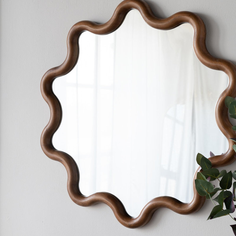 Miroir d'appoint en bois avec cadre unique